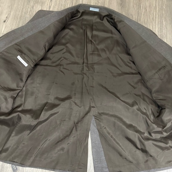 Geoffrey Beene Men’s 50R Blazer Sport Coat Brown Silk Wool Blend 2 Button Vented - Picture 8 of 12